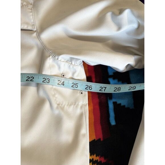 Nautica Sportswear Zip/Snap Up Jacket Beige Collared Lined Windbreaker Size XL - Picture 9 of 10